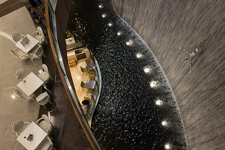Dubai, desain interior, dalam, setup, air terjun, arsitektur organik, organik