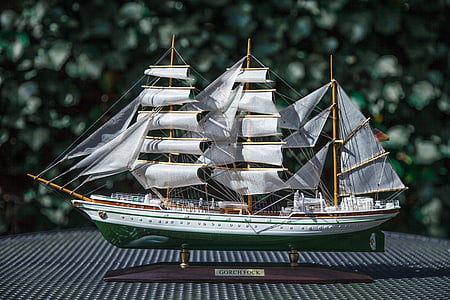 ship, gorch fock, model, faithfully, tinkered, to scale
