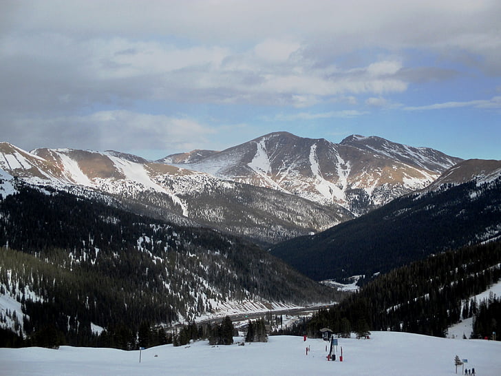 mountains, colorado, ski, outdoors, winter