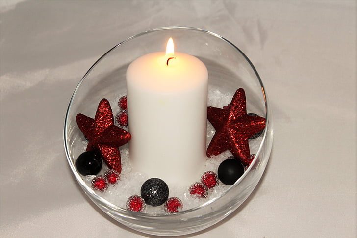 Nadal, adveniment, decoració de Nadal, Espelma, decoració, estrella, neu
