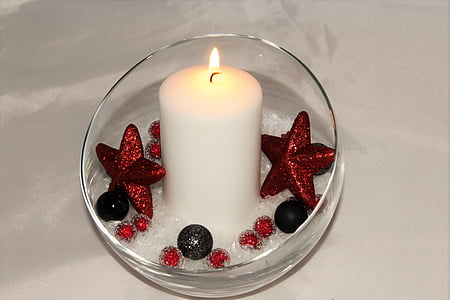 Коледа, Адвент, Коледна украса, свещ, декорация, звезда, сняг