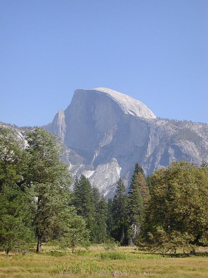 halv dome, Yosemite, dalen, California, landskapet, fjell, utendørs