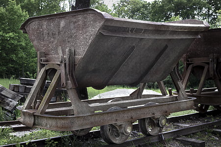 wagon, iron, rail, rust, oxidation