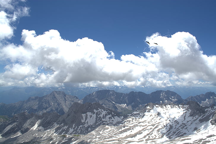 Zugspitze, ледник, Гармиш, Открит, сняг, мълчи, изглед