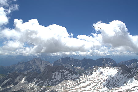 Zugspitze, ledenjak, Garmisch, vanjski, snijeg, tihi, Prikaz