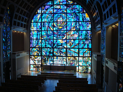 stained, glass, stained glass, pepperdine university, church window, church, chapel