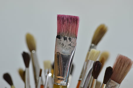 brushes, colors, hair, switzerland, set, paintbrush, creativity