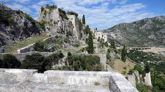 fästningen av kils, fästning, spelet av troner, Split, Kroatien, sjön dusia, bakgrunden