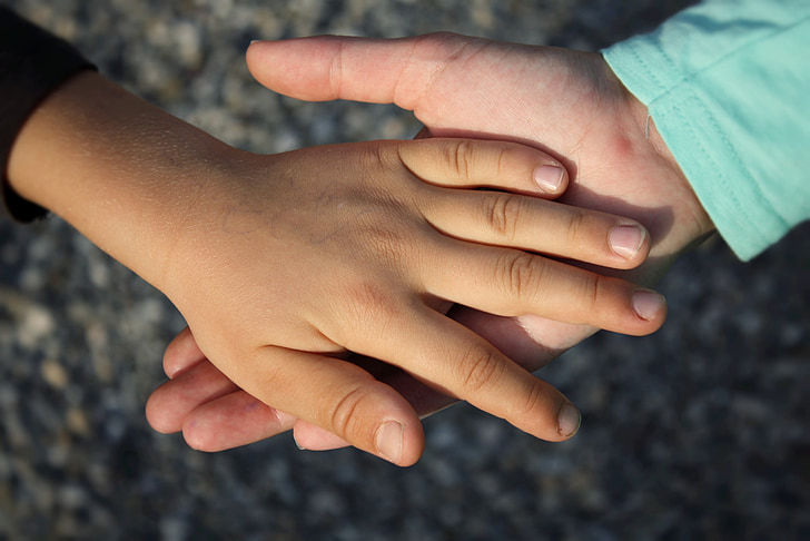 ruku, dijete, djeca, ruke, dijete za ruku, prst, povjerenje