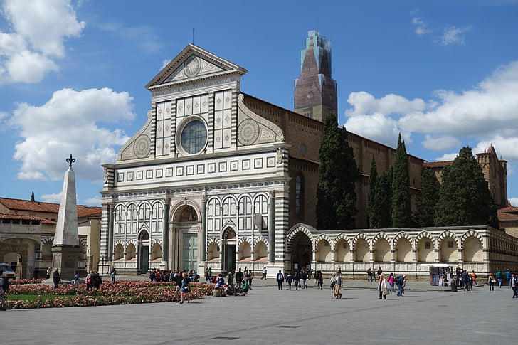 Santa maria novella, Florence, Italie, Église, architecture, Toscane, Renaissance