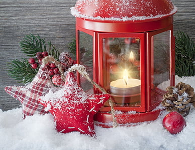 Espelma, celebració, Nadal, close-up, fred, color, decorar