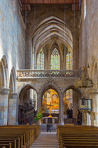 Iglesia, pantalla de Cruz, Esslingen, San Dionisio, edad media, cuarto de la iglesia, altar