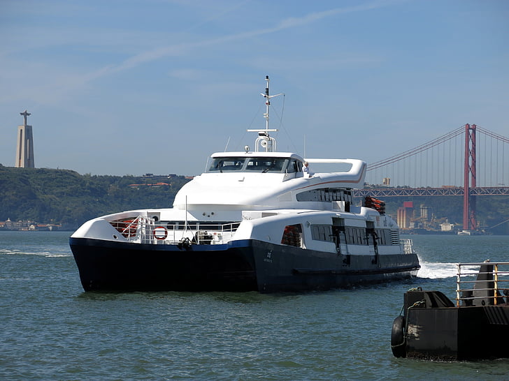Lisboa, Lizbona, Portugalia, transfer łodzią motorową, statek, Boot, Atlantic