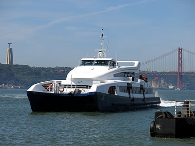Lisboa, Lissabon, Portugal, speedboot, schip, boot, Atlantische