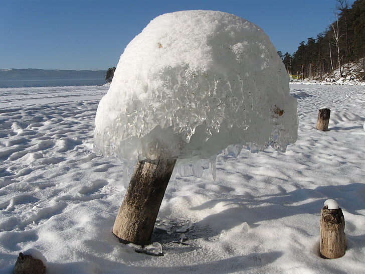 snijeg, Zima, LED, jezero, Rusija, hladno - temperatura, Mraz