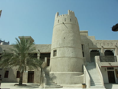 Sharjah, Gebäude, Architektur, Vereinigte Arabische Emirate, u ein e, Turm, Arabisch