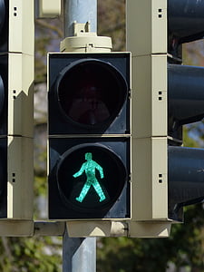 trafiklys, Beacon, færdselsregler, lyskryds signal, grøn, lys, køre