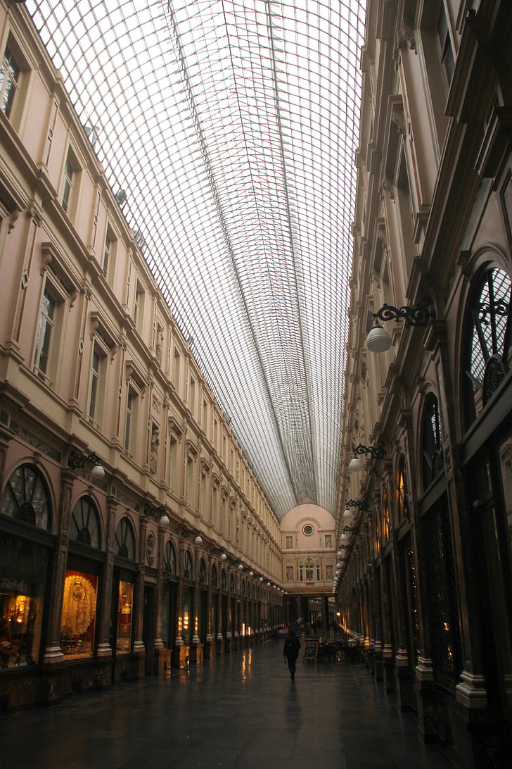 Bruxelles, Galerie, Hubert, Saint, arhitectura, construit structura, coloana arhitecturale