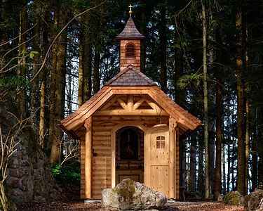 Cappella nel bosco, Cappella, credere, religione, Casa di preghiera, natura, foresta