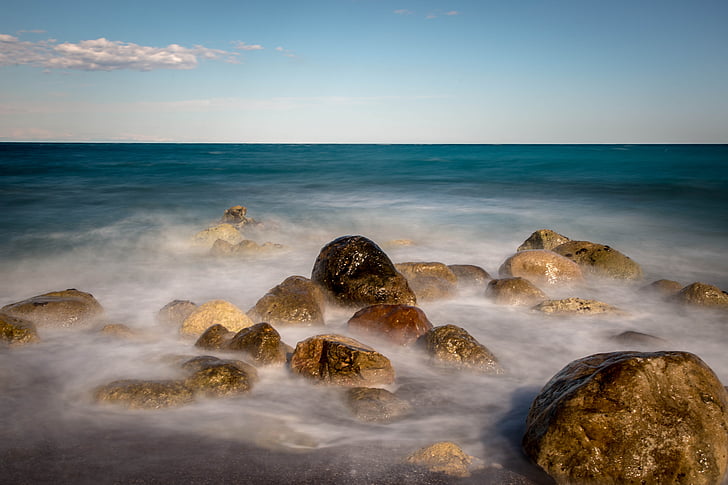 Meer, Steinen, Winde, Küste, Kiesel, Strand, Natur