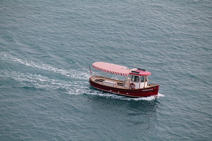 pequeño bote, mar, Golfo