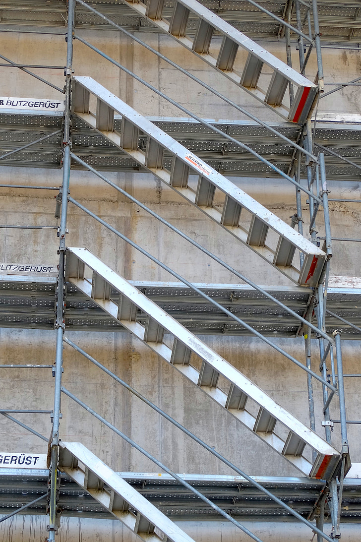 стълби, възход, надстройка, нагоре, нагоре, скеле, строителство