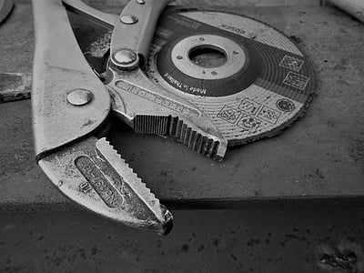 pliers, tool, cutting disc, anvil, metal, craft, workshop