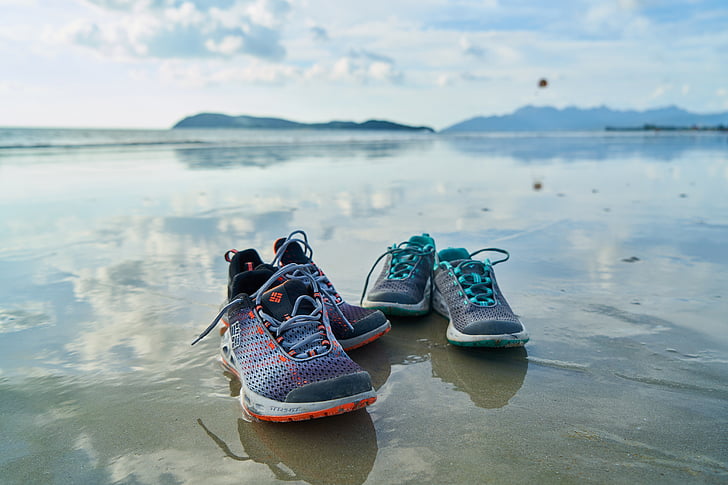 Sepatu, olahraga, Pantai, Marinir, laut, Pantai, alam