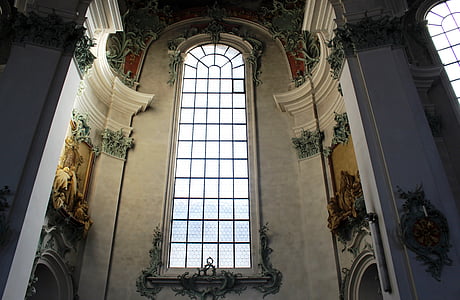 Catedral, interior, finestra, Sacre, adorns, St gallen