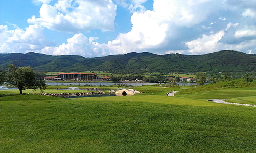 golf, field, hotel, pravets, sunny, grass