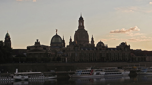 Dresden, Frauenkirche, markedsplass, gamlebyen, bygge, kirke, arkitektur