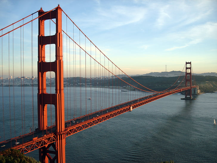 são francisco, Marco de Califórnia, Condado de San Francisco, Califórnia, lugar famoso, Ponte Golden gate, Estados Unidos da América