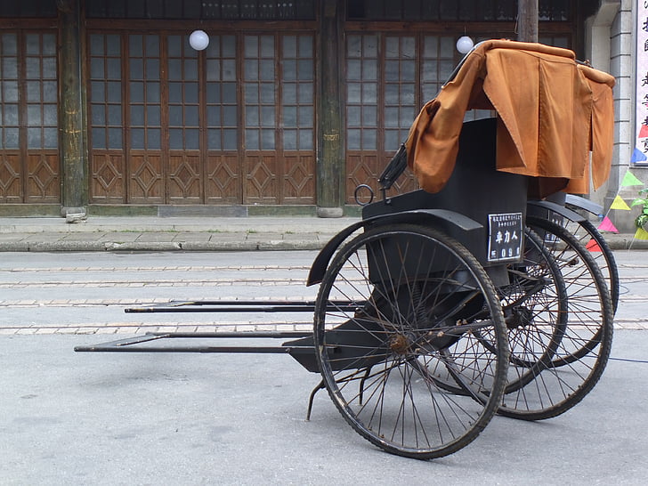 rickshaw, Old shanghai, muelle