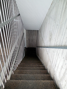 escaleras, poco a poco, escalera, aparición, aumento de, luz, Treppengeländer