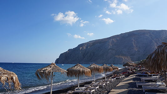 Kreikka, Sea, Beach, Santorini, näytetään