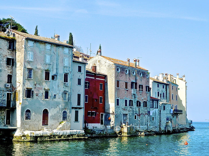 gebouwen, Waterfront, Middellandse Zee, Piran, Landmark, haven, weergave