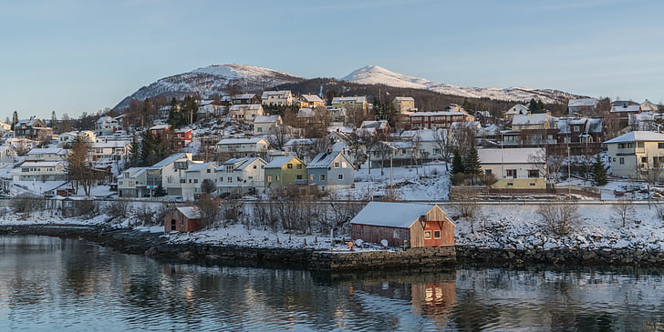 Norveška, Tromso, obala, Skandinaviji, krajine, arhitektura, potovanja