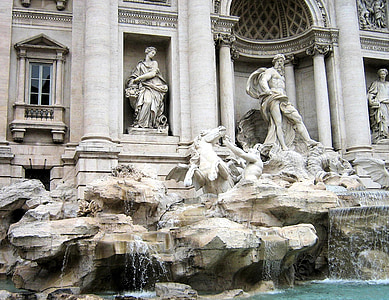 Trevi-fontenen, Roma, Italia, Trevifontenen, stein, reise