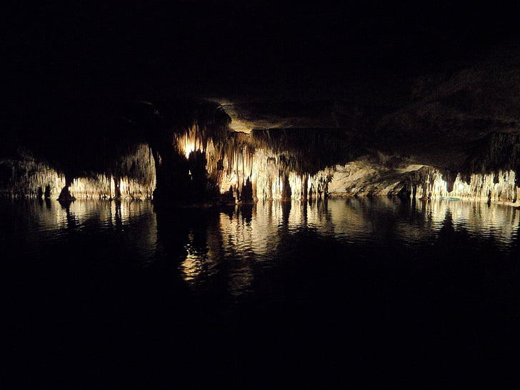 jeskyně, Dračí doupě, Mallorca, stalagmity, zdrojů, krápníky, krápníková jeskyně