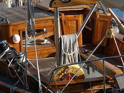 sailboat, wood, rope, regatta, port, water, sailing vessel