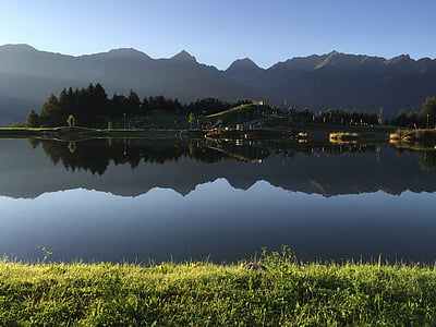 fiss, lake, morgenstimmung, holiday, rest, mountains, reflection