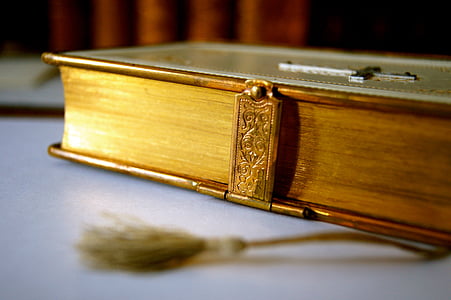 Книга, Исторически, Антиквар, Старый, золото, позолоченный край, страниц