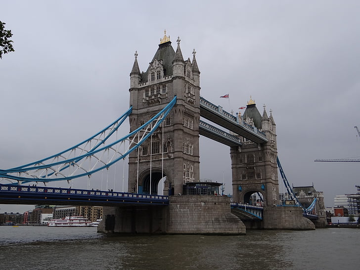 London, Tower bridge, broer, England, Storbritannien, vartegn, arkitektur