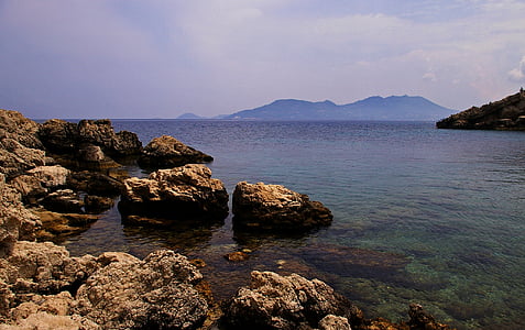 Самос, Остров, Греция, праздник, мне?, пляж, воды