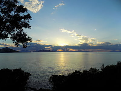 île d’Egine, Grèce, coucher de soleil