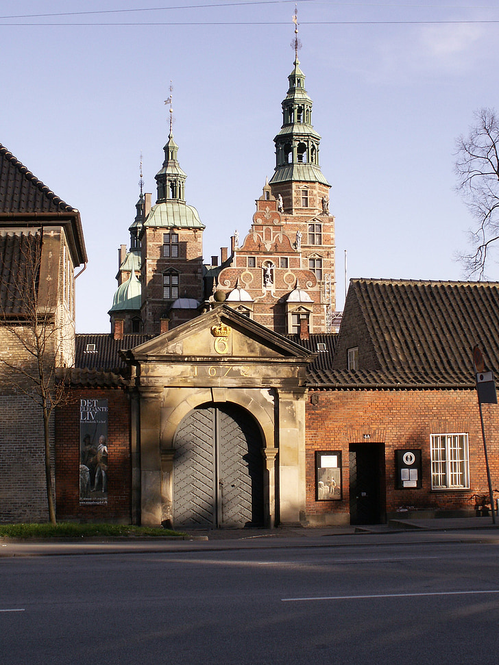 Architektura, budynek, Kopenhaga, Rosenburg