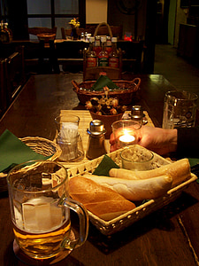 Restaurant, Inn, øl, brød, roll, spise, drink