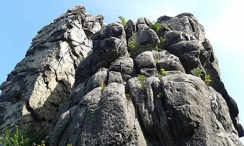 Rock, montée, Pierre de sable, nature, escalade de rocher, montagnes, mur