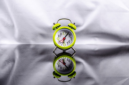 orologio, allarme, orologio, verde, tempo, sonno, ora