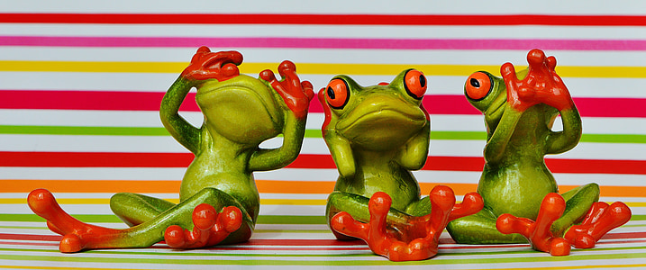 青蛙, 看不清, 听不到, 不会说, 有趣, 可爱, 数字